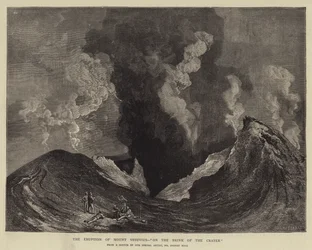 Der Ausbruch des Vesuvs, Am Rand des Kraters